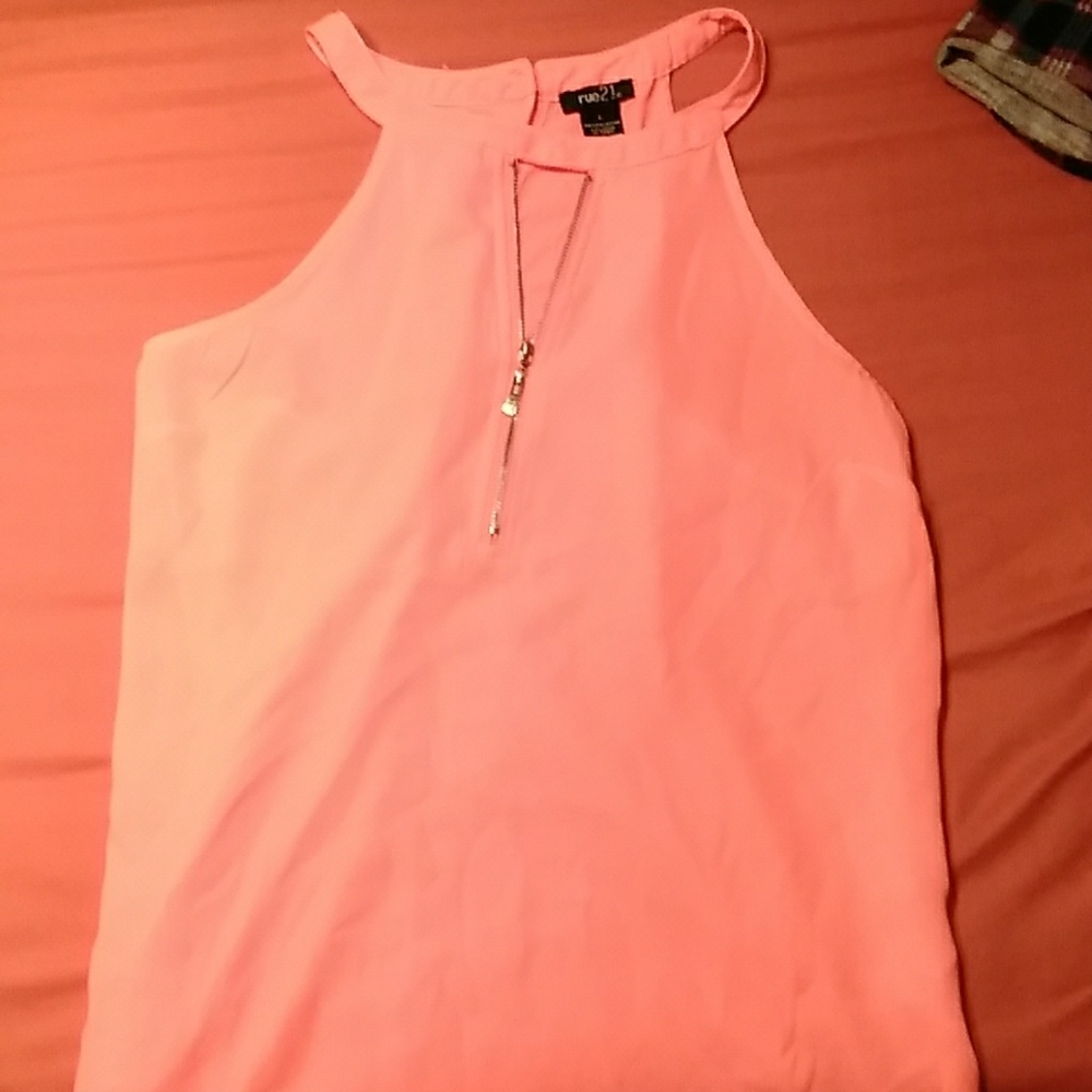 Pink zipper shirt